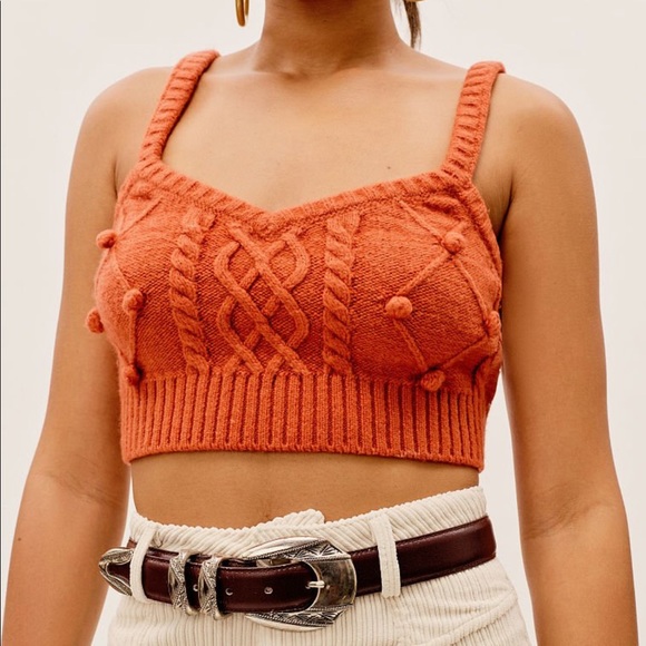 For Love And Lemons Tops - For love and lemons | Florentina Orange Sweater Tank